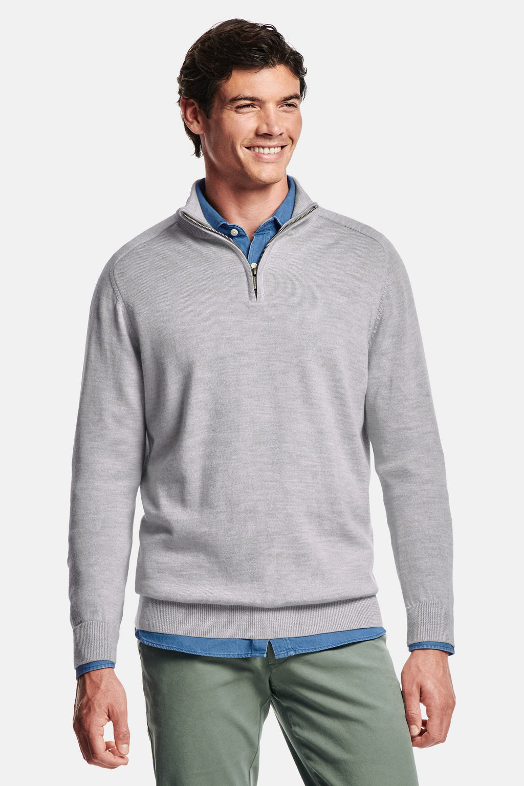 Oysters * The Merino Zip Pullover